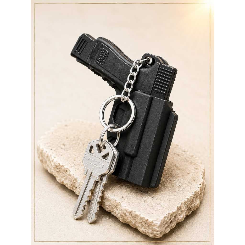 Chaveiro Pistola Tática 3D Estilo Militar Compacto Resistente Acessório Colecionável Moderno Presente Criativo