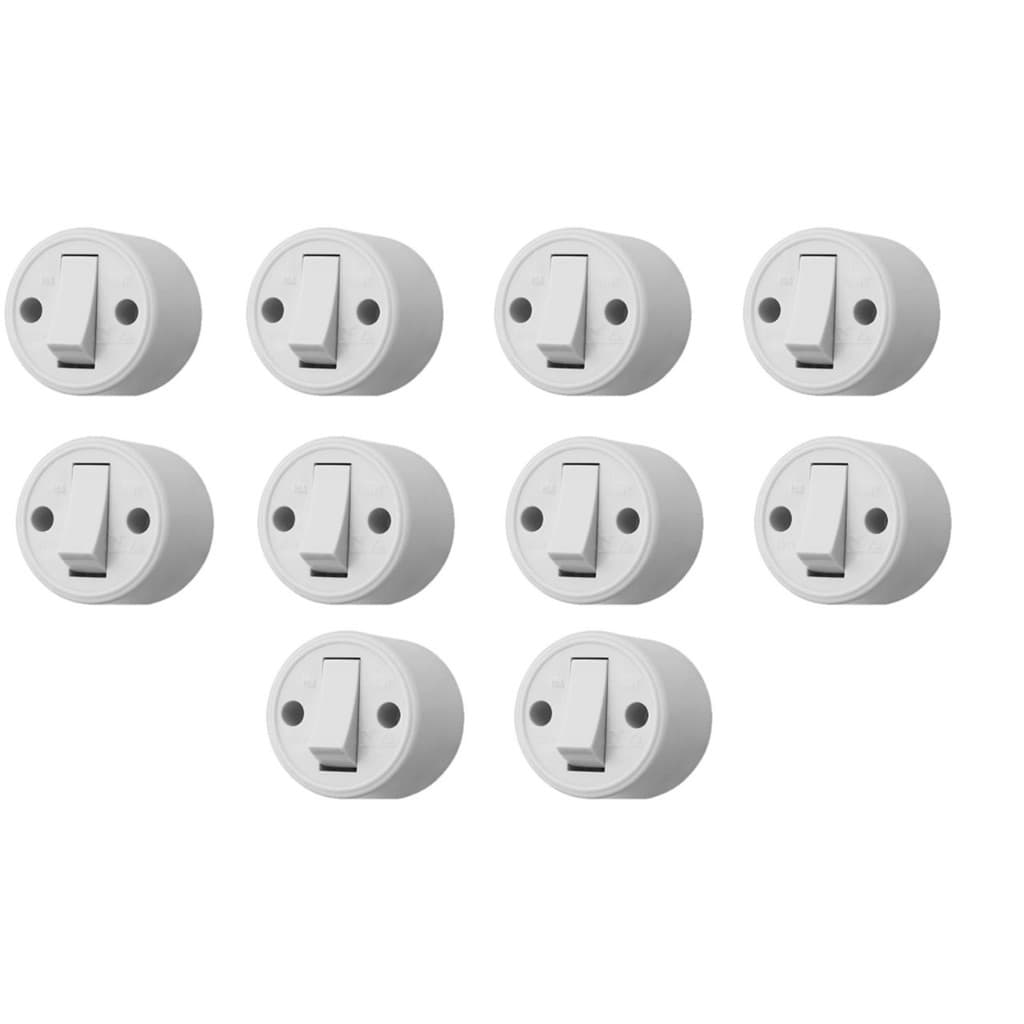 Kit 20 Interruptor Simples Caixa Sobrepor Externo Para Madeira ou Parede