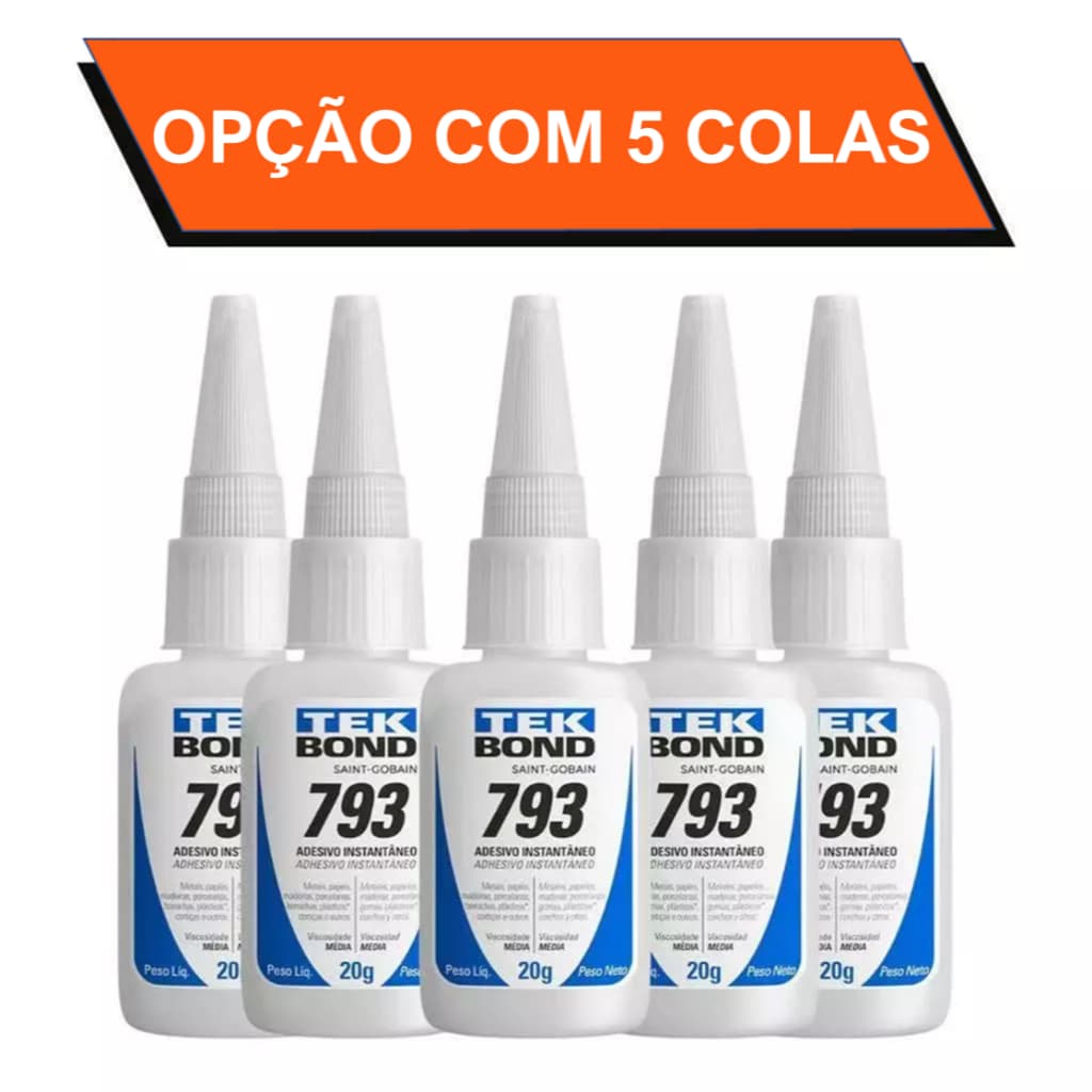 1/3/5 Cola Instantânea Tekbond 793 Transparente Reparos Secagem Rápida Unhas Postiças Impressão 3D Fibra Pedrarias
