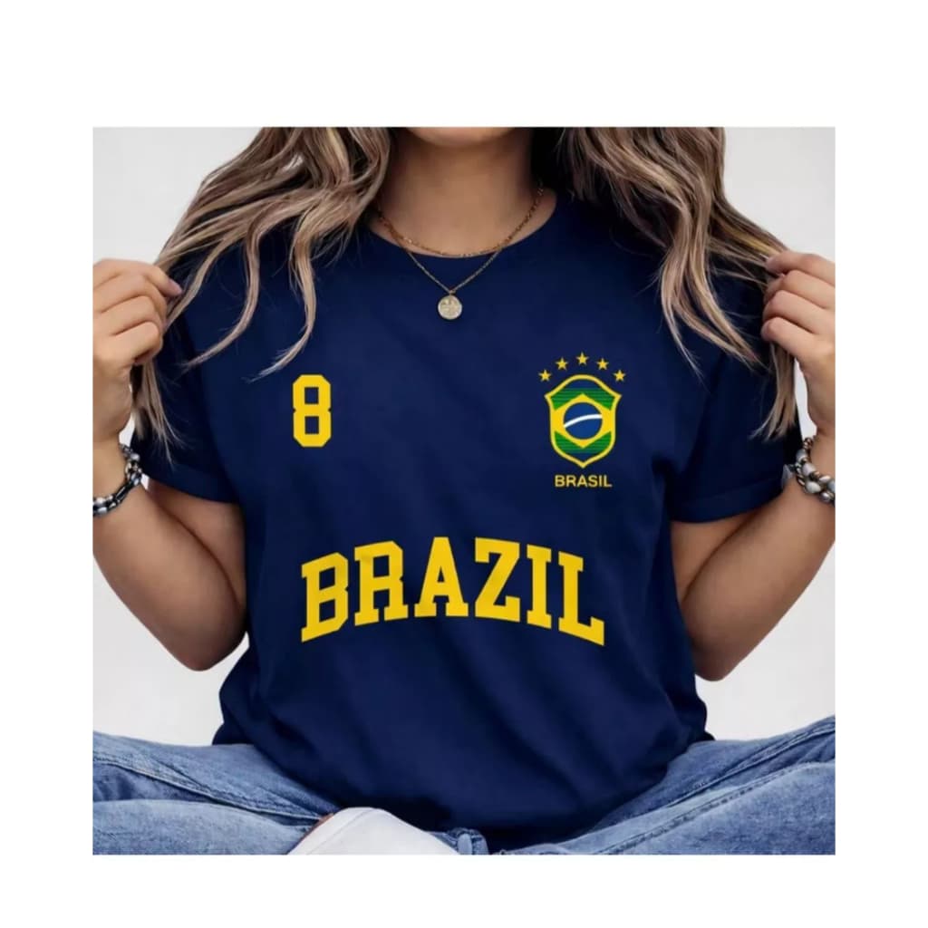 Blusa Feminina Brasil T-shirt Verão Algodão.....