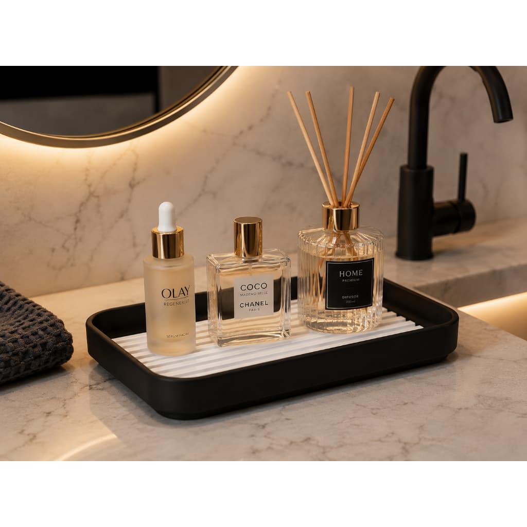 Organize Seu Lavabo com Elegância | Bandeja Minimalista Premium