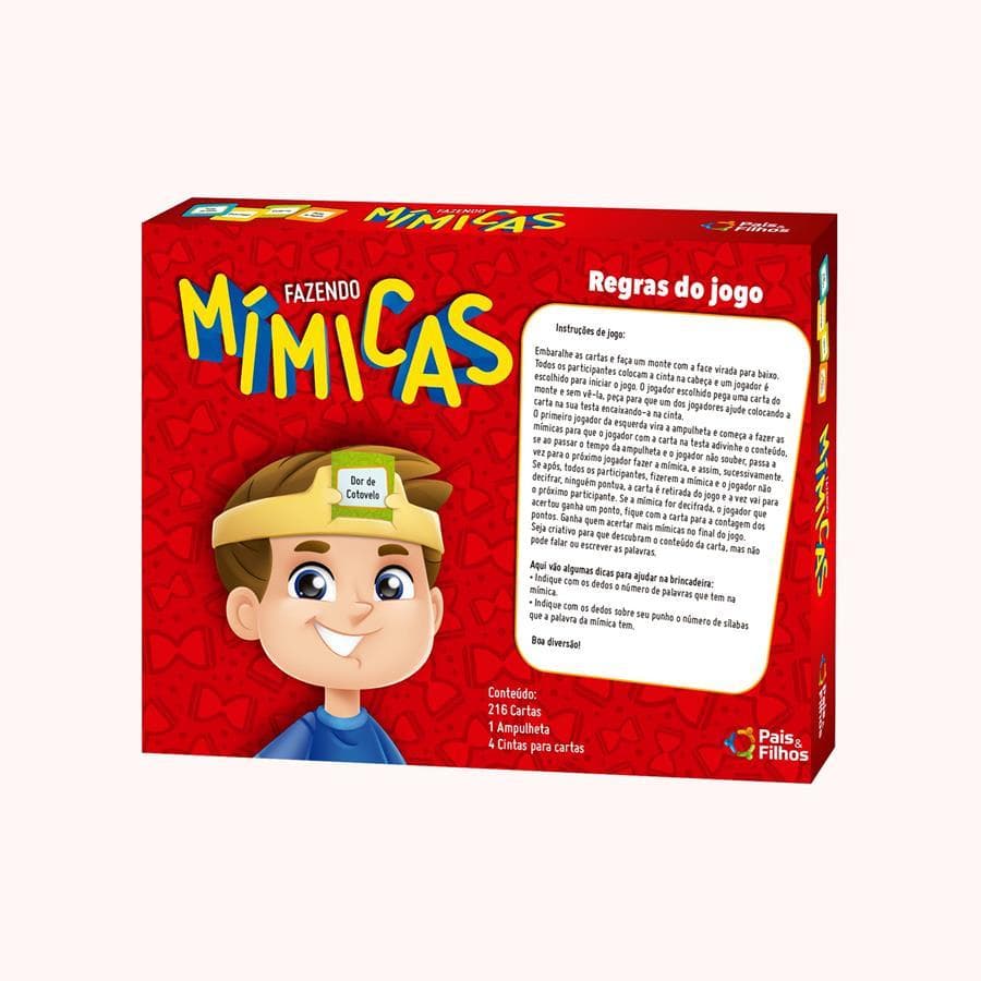 Jogo Fazendo Mímicas Criança Adivinhação Diversão Em Grupo +8 Anos