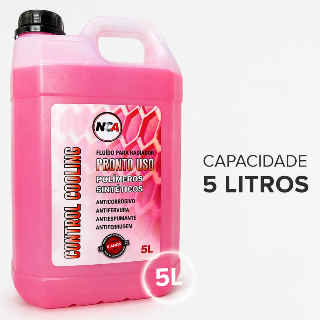 Fluido Aditivo para Radiador Rosa Pronto Uso Orgânico 5L – Grupo LC