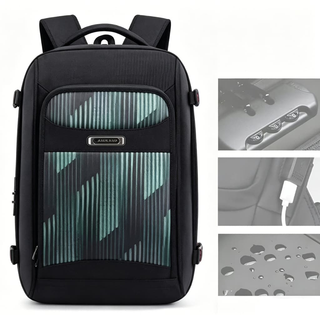 Mochila Feminina Masculina Escolar Grande Notebook Impermeável  Reforço Aço Bolsa Executiva