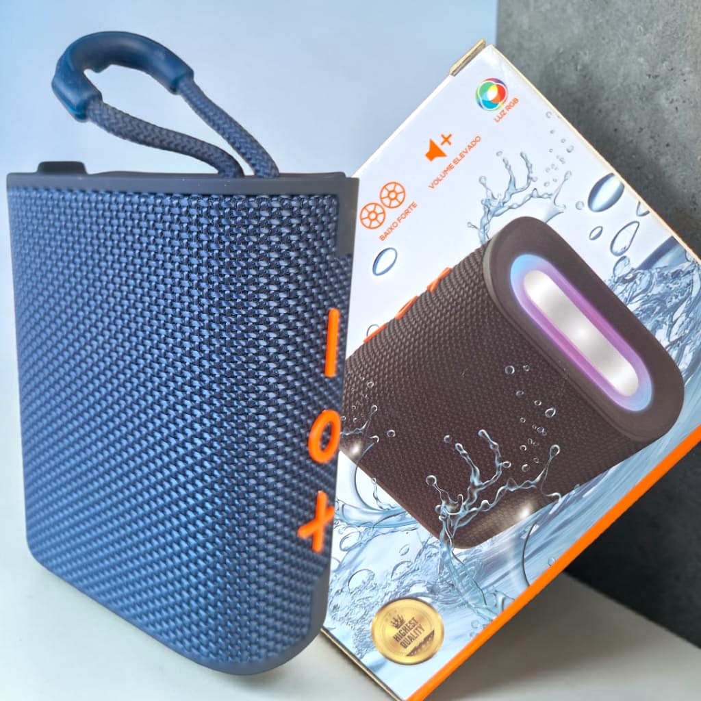 Caixa de Som Bluetooth Portátil G04 Pro com Luz RGB e IPX5