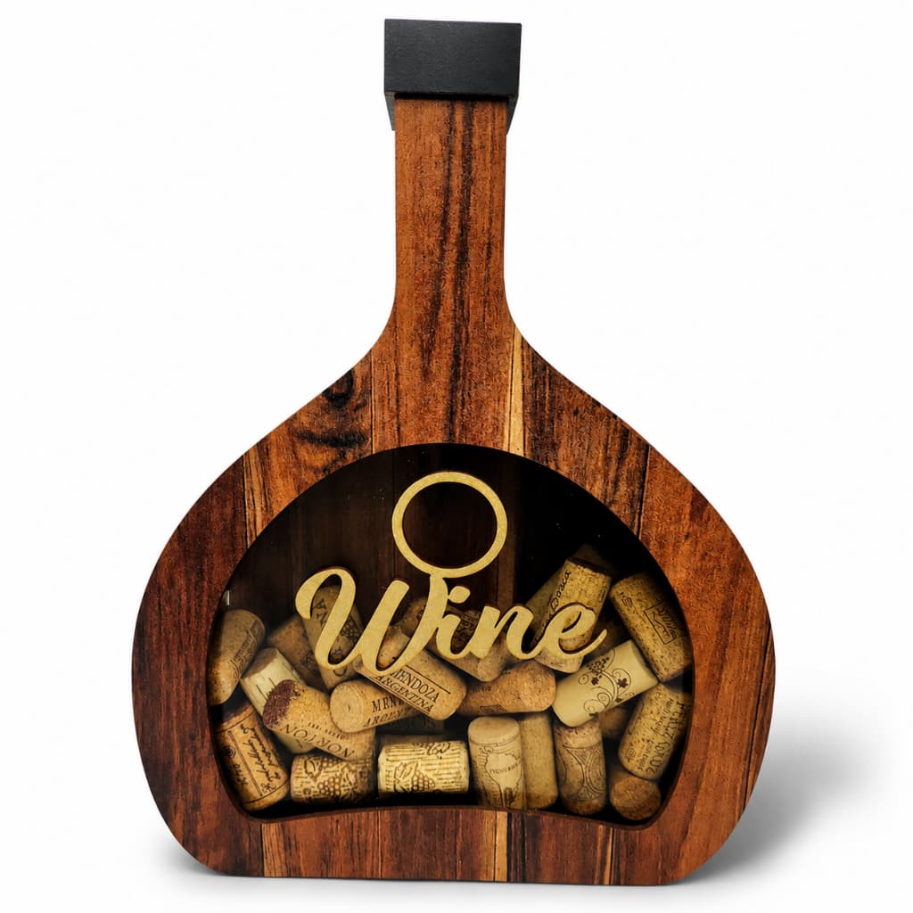 Porta Rolhas de Vinho Decorativo em MDF Área Gourmet e Espaços de Confraternização