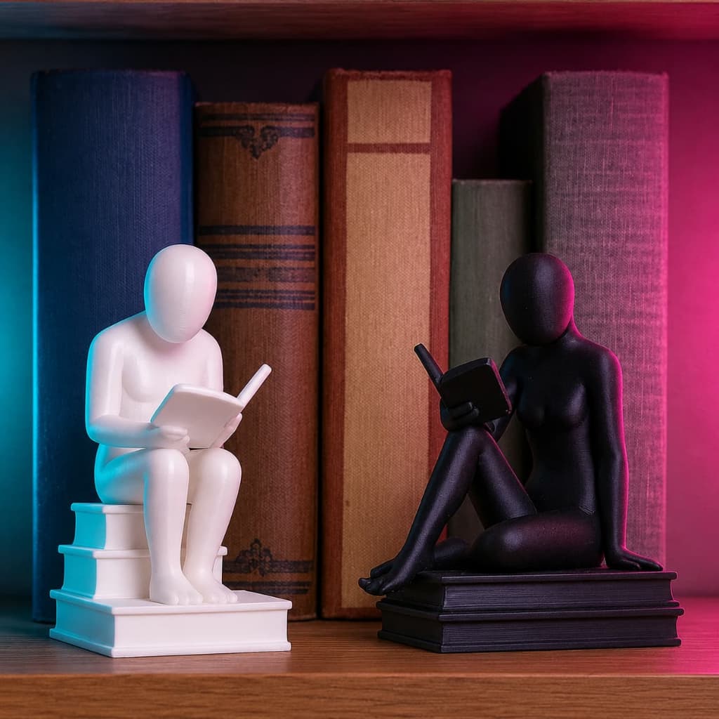 Apoio de Livros Novo Modelo Leitores Minimalistas Escultura Decoração Quarto Leia Descrição