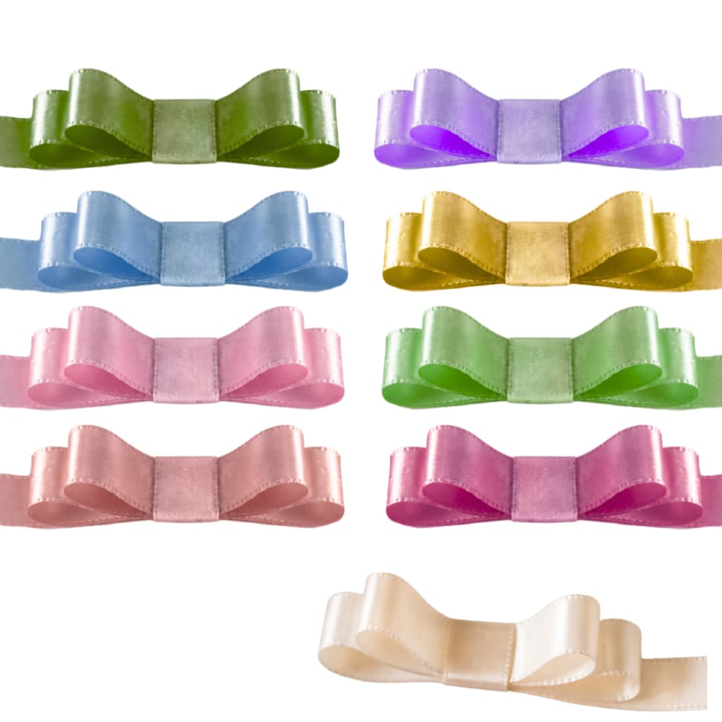 10 Laço Duplo Cetim Nº2 para Lembrancinha Casamento Lacinho Enfeite Decoração + Fita de Amarração