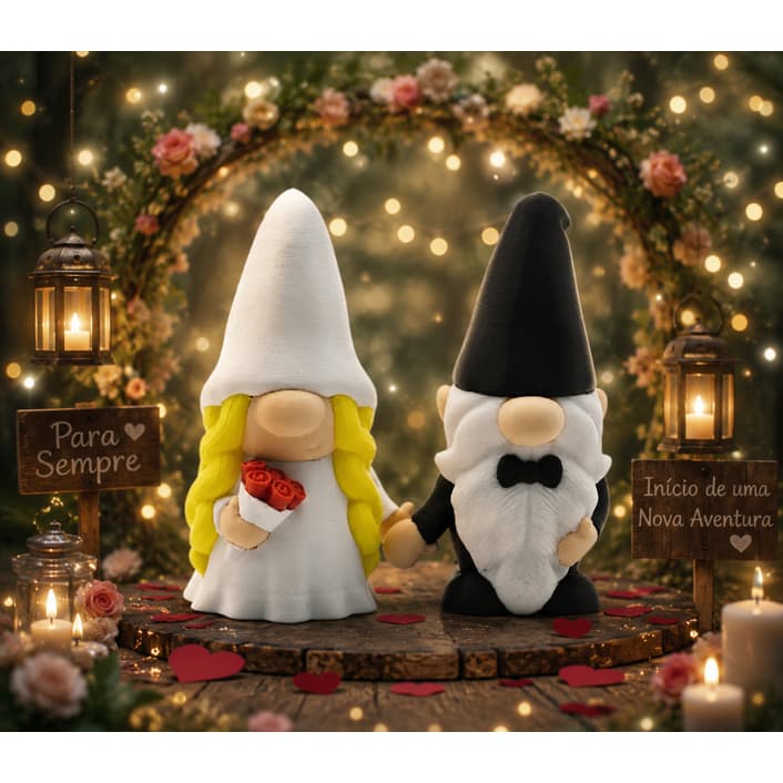Gnomos de Casamento Decorativos –  enfeite casamento - decoração