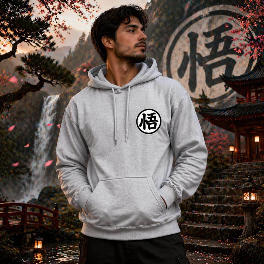 Moletom Dragon Ball Blusa De Frio Em Algodão Com Bolso e Capuz