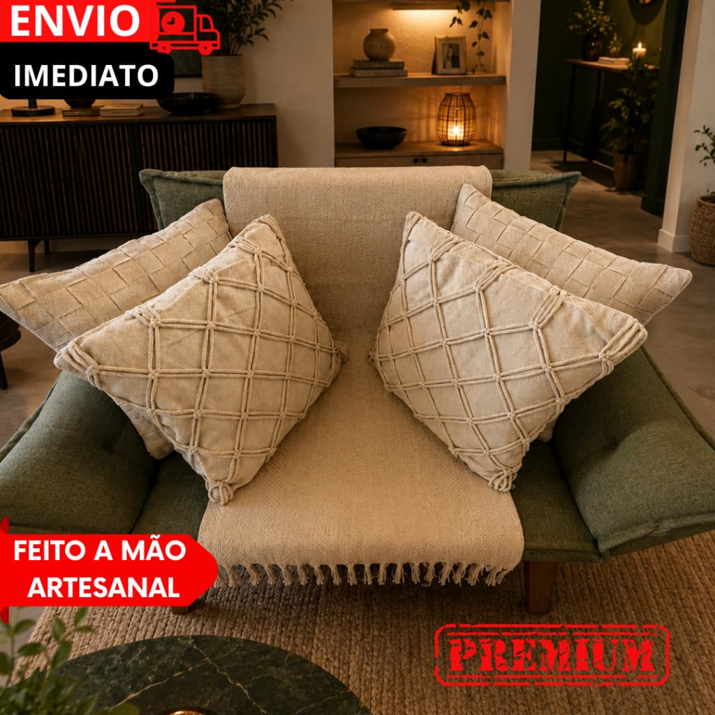 CAPAS DE ALMOFADA PARA SALA, QUARTOS, AREA DE LAZER, COZINHAS E CLOSET. LINHO DE ALGODÃLO 45X45CM...