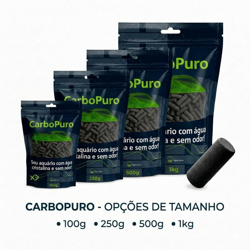 Carvão ativado para aquário carboPuro Alta Purificação Água Cristalina e Sem Cheiro