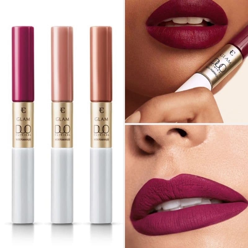 Batom Líquido Matte Glam Duo Clinical Micropigmentação 3,5g