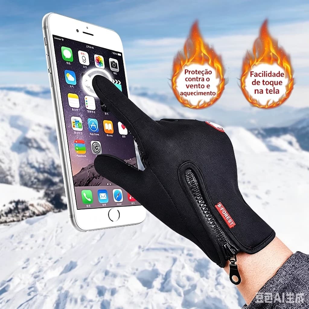 Luva Unissex para Moto e Bike - Impermeável, Confortável e com Toque Touch