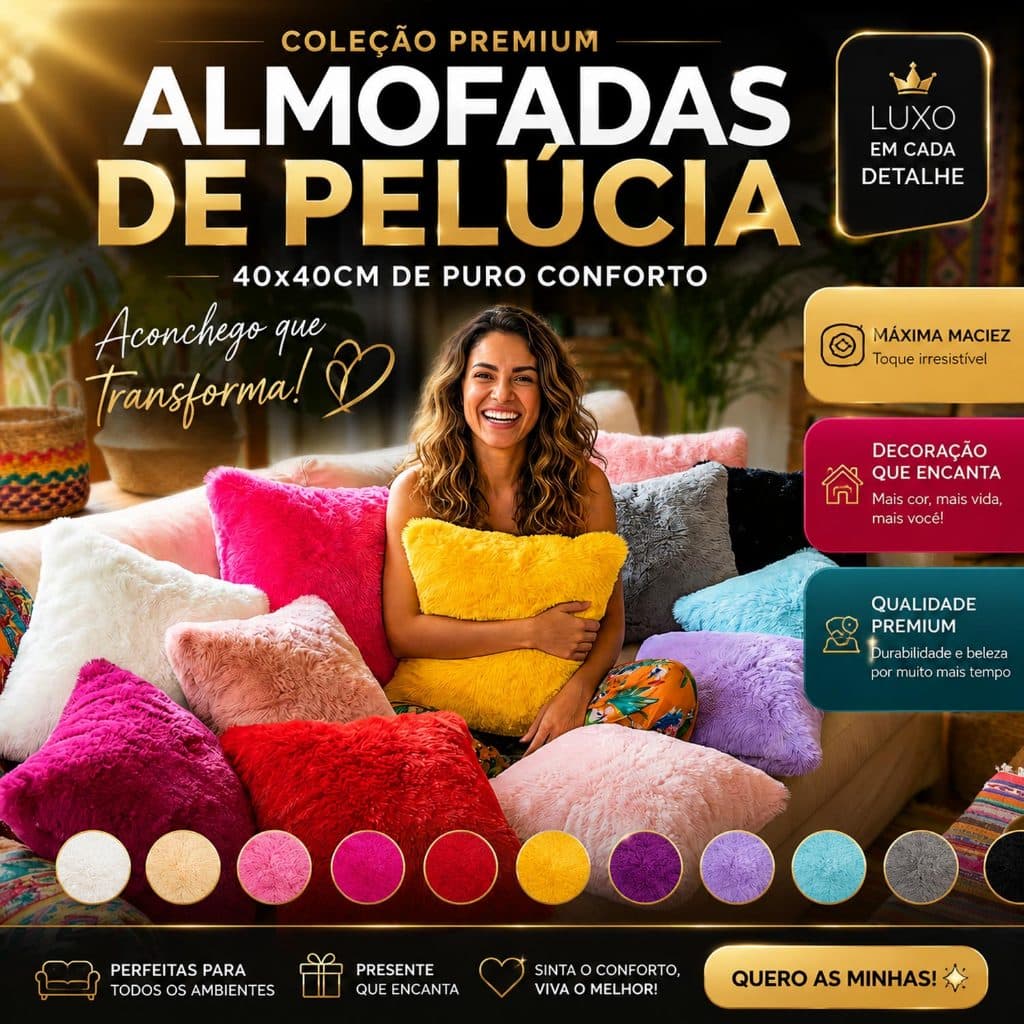 Capas De Almofadas Decorativas De Pelucia Pelo Curto Luxo 40x40