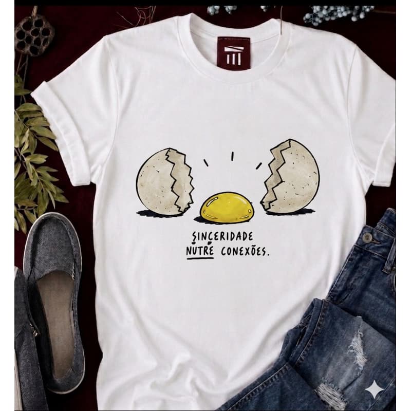 Camiseta Unissex ❣️1 Coleção pensamentos de um ovo