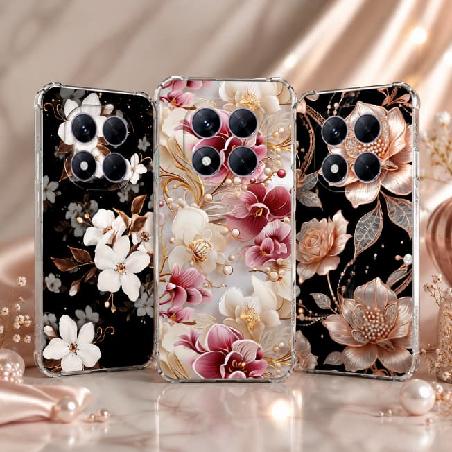 CAPA CAPINHA HEX COMPATIVEM COM REDMI NOTE 15 4G, 15 5G E 15 PRO PLUS DESENHO VARIADO FLORAL ANTI IMPACTO