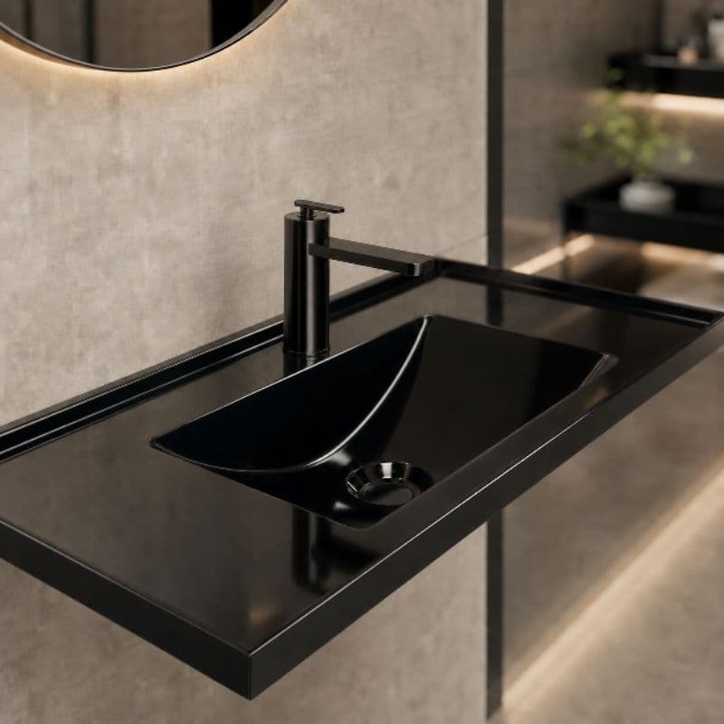Lavatório Soft Pia Cuba Para Banheiro Bancada Lavabo - Material Plástico Resistente  - 59cm
