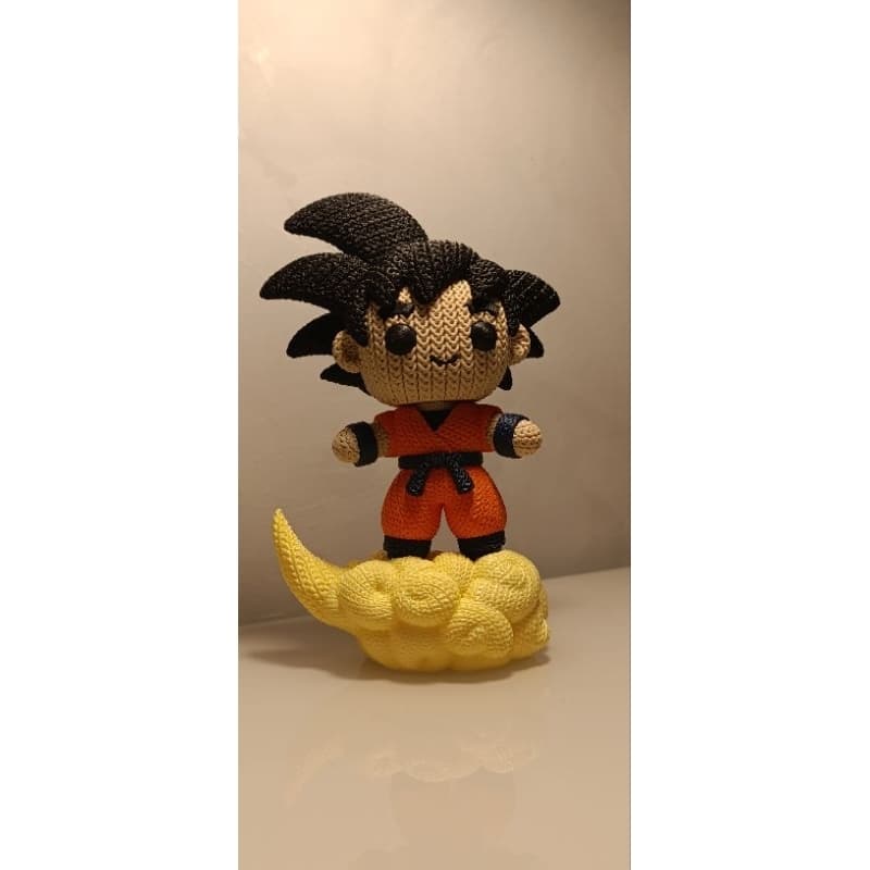 Goku Impressão 3D Estilo Crochê Amigurumi Dragon Ball Colecionável Exclusivo- Fotos Reais