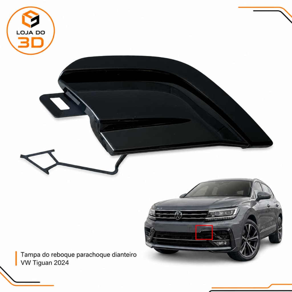 Tampa Reboque Dianteiro Vw Tiguan R-line 2018 2019 2020 2021