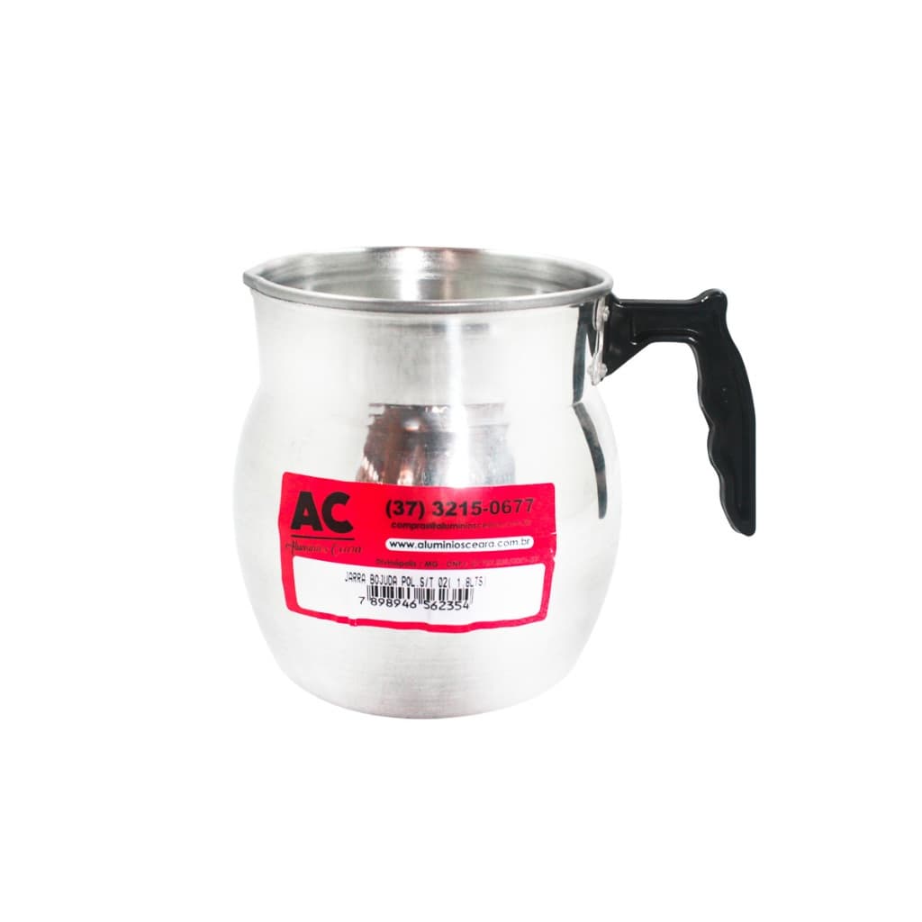 Jarra de Aluminio Bojuda Sem Tampa Jarra Para Suco Agua Leite