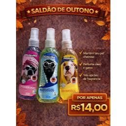 KIT COM 3 UNIDADES Perfume Colônia Cães E Gatos Macho Estilosos Petbrilho 100ml