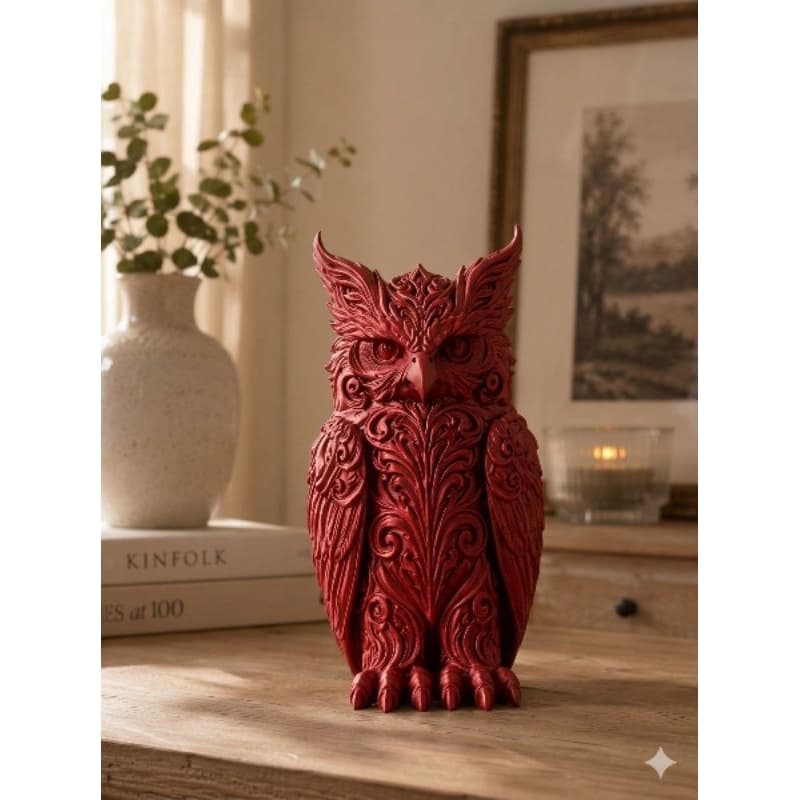 Estátua Coruja Esculpida Premium – Elegância e Detalhes Exclusivos