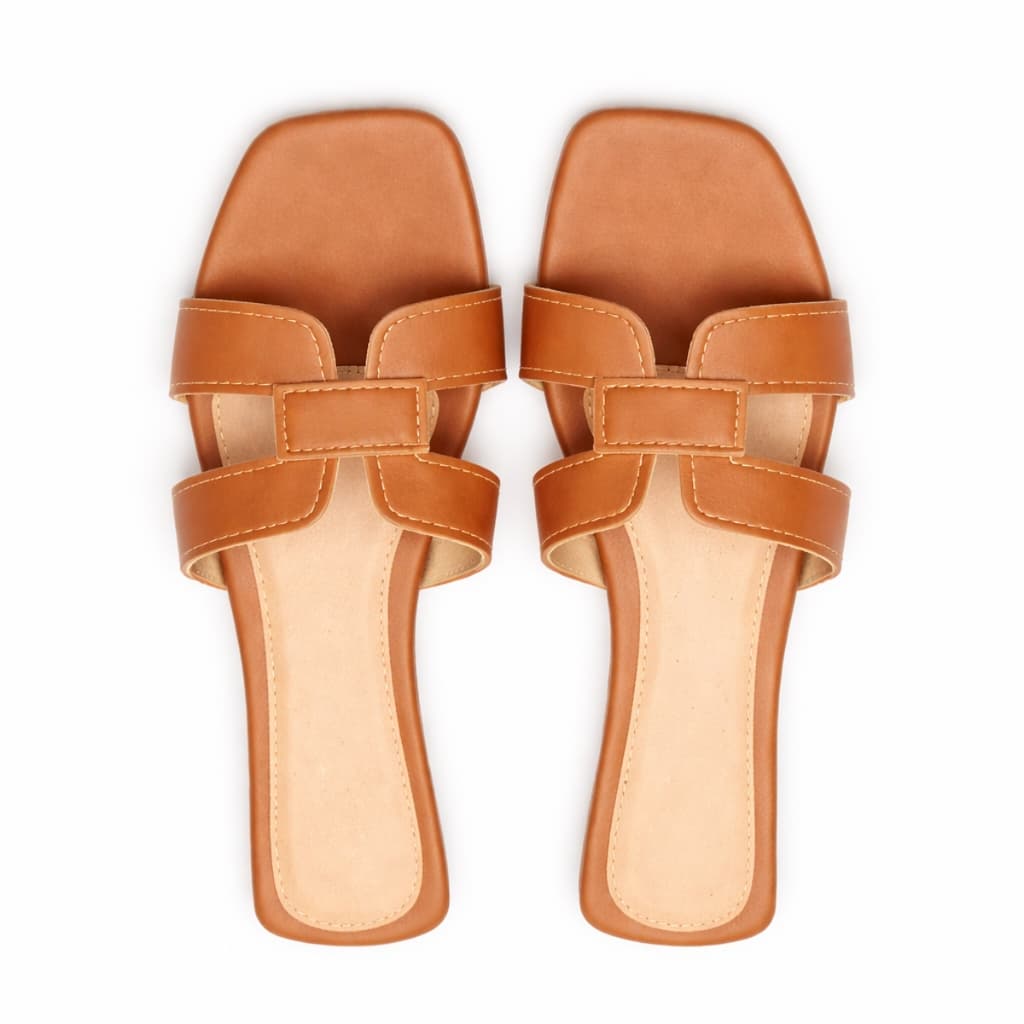 Sandália Rasteira Feminina H Elegante Confortável Leve Sofisticada Moda Tendência Envio Imediato
