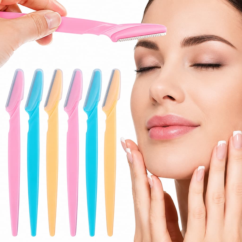 Kit Navalha Feminina para Sobrancelha e Rosto com Lâmina Fixa