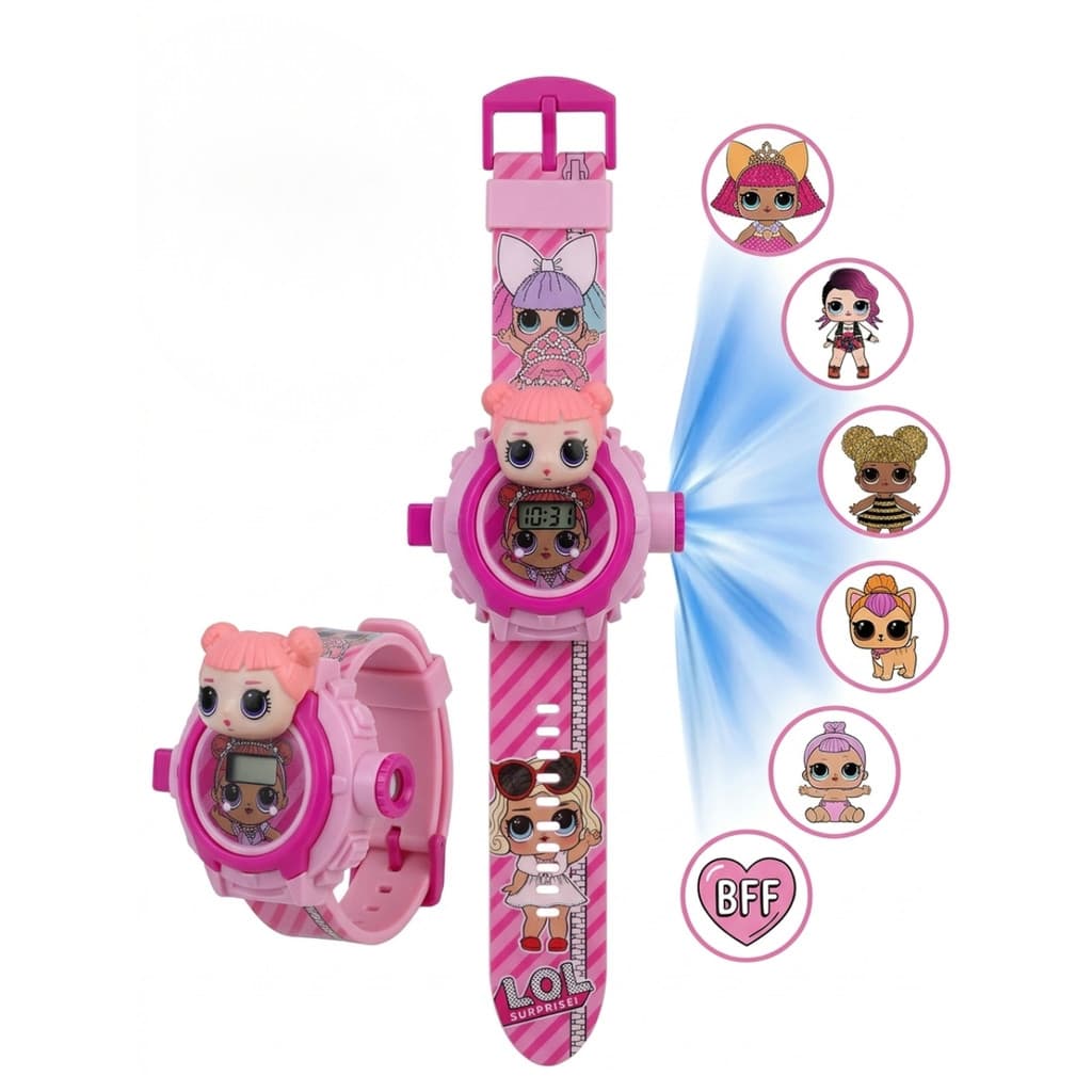 Relogio Projetor Infantil De Pulso Lol Surprise Presente Menina desenho boneca