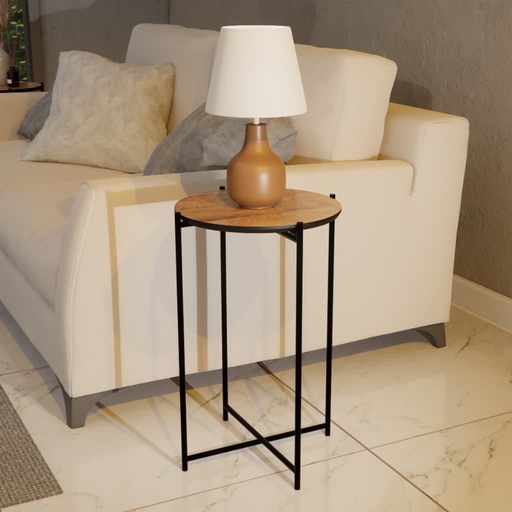 Mesa De Cabeceira Apoio Lateral Mesinha de Centro Redonda Dobrável Decorativa Sala Quarto