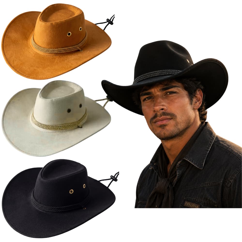 Chapéu de Cowboy Country Vaqueiro Feminino e Masculino Adulto
