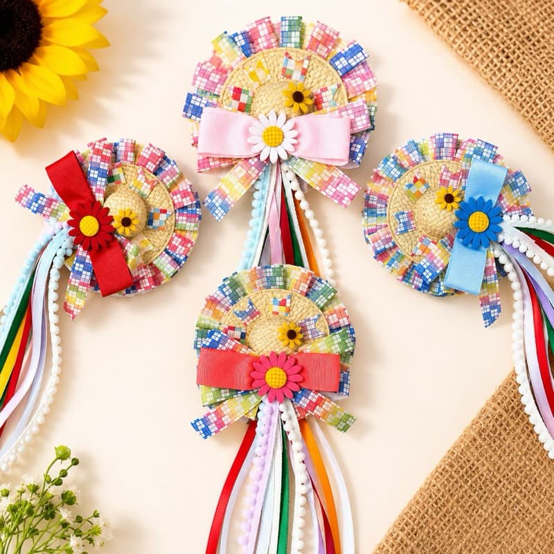 Presilha De Chapéu Junina floral
