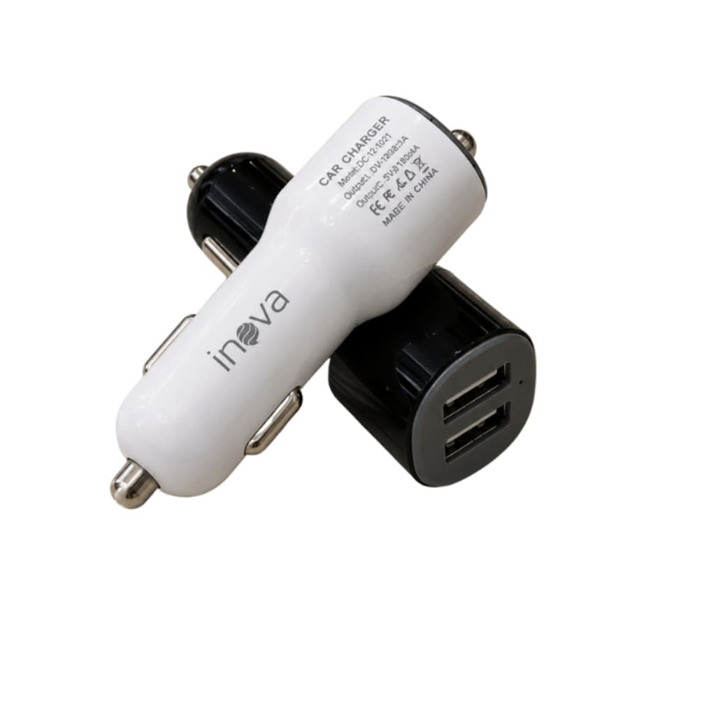 Carregador Veicular Inova Turbo 2 USB Carro Carregamento Rápido Universal