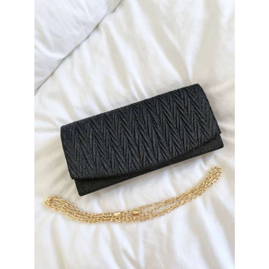 Bolsa pra festa brilho com corrente
