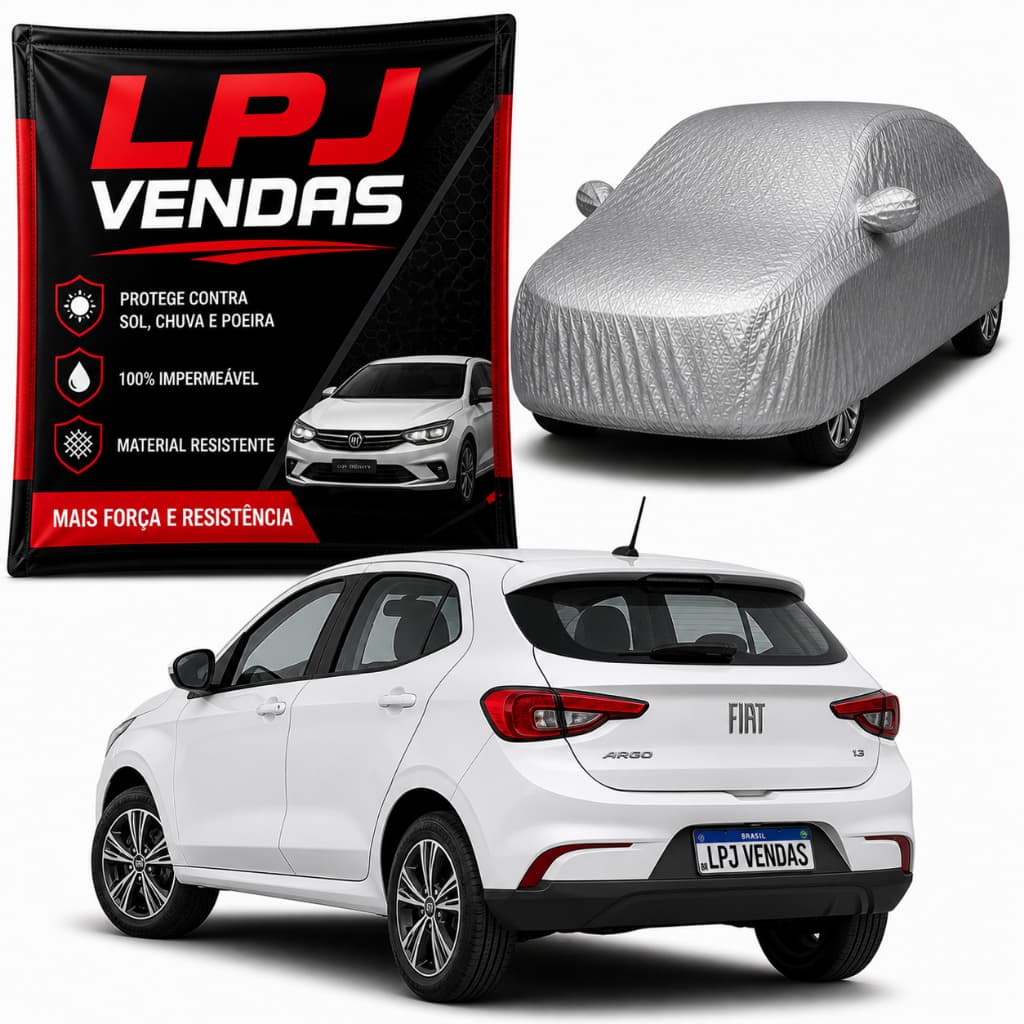 Capa De Cobrir Carro Argo Com Forro 100% Impermeável Protege Sol Chuva Poeira Anti-UV