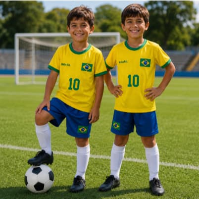 Conjunto Infantil Brasil Conjunto Jogo Do Brasil