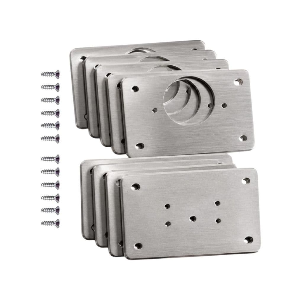 KIT10、20 Placas Para Reparo de Porta Dobradiça Armário MDF Pen Tech Aço Reforçado Solução Definitiva 100LIMI