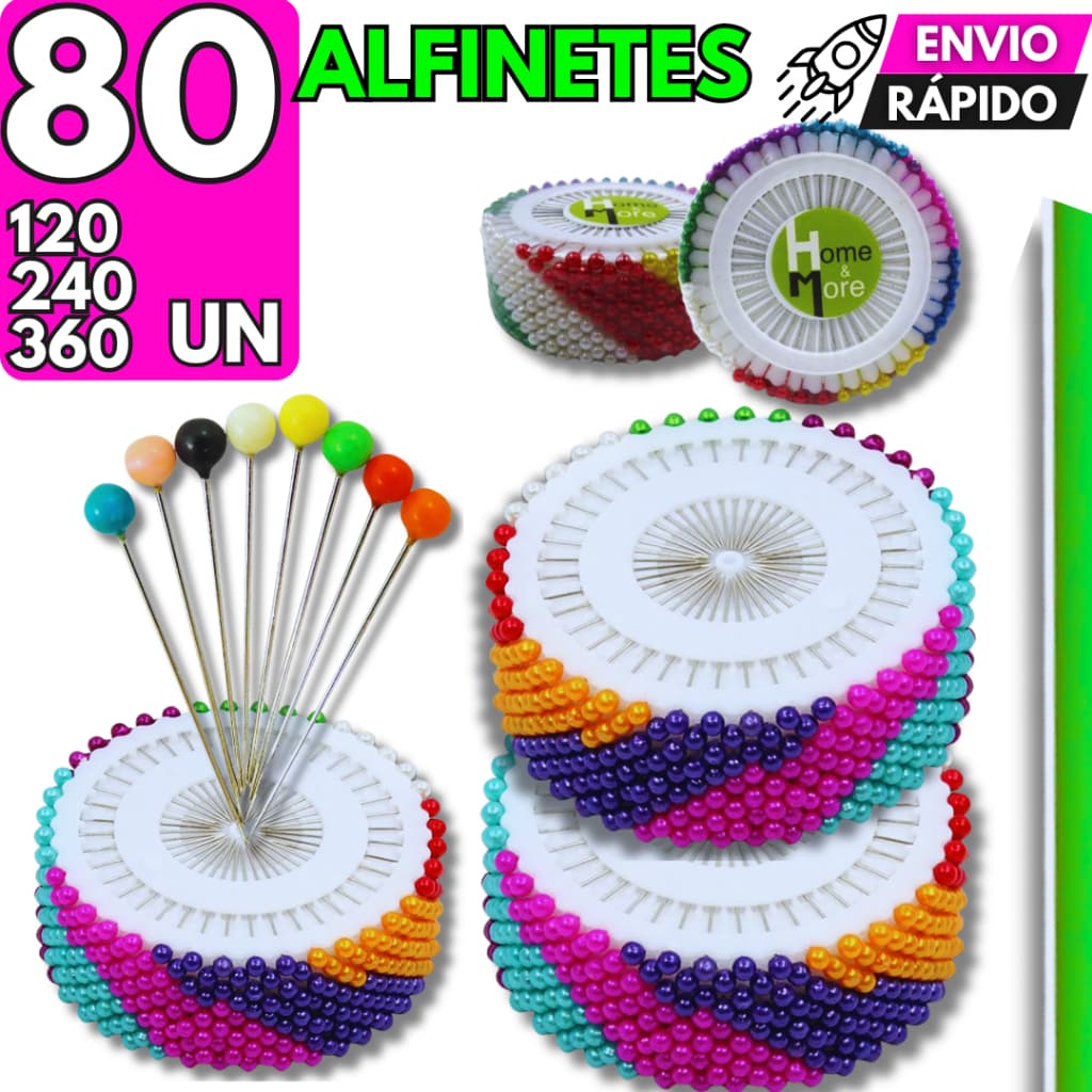 360/240/120/80 Alfinete Cabeça Colorida Para Costura Marcações Barra Calça Vestido