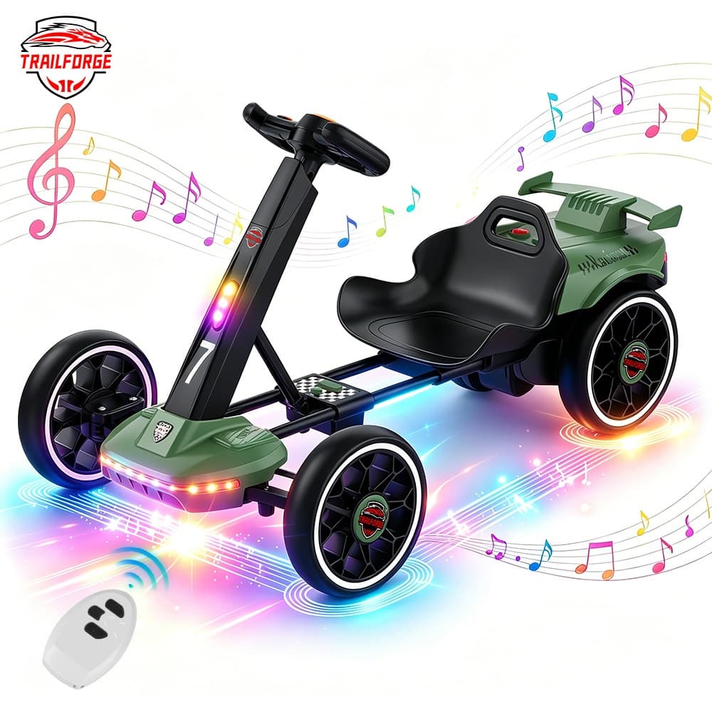 Trailforge-M1 Carro Elétrico Infantil Kart 100W Reprodução de música  Dois modos de condução