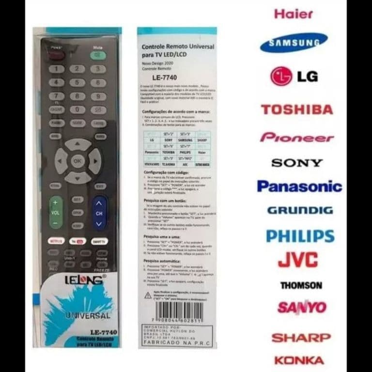 Controle remoto universal para TV lcd e smart lelong