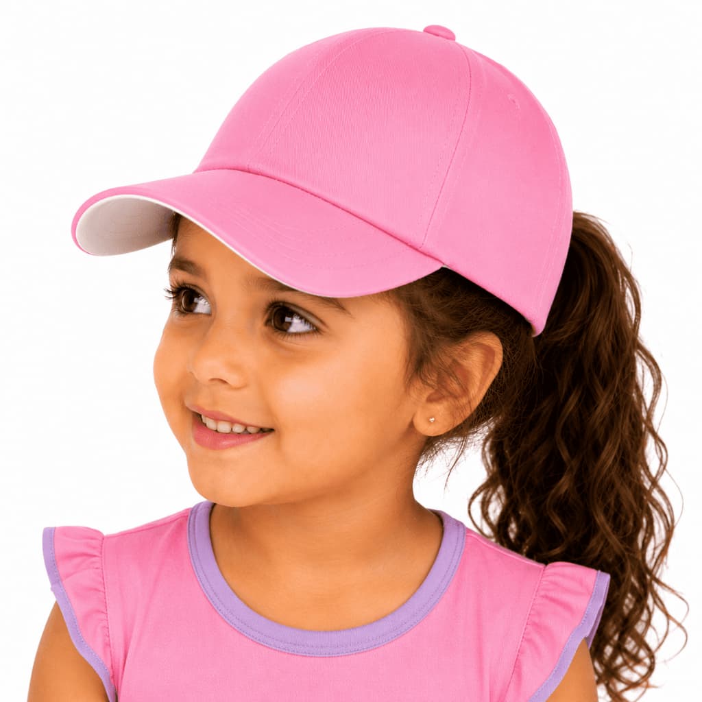 Boné Infantil Menina Boné Rosa Algodão 02 a 05 anos Varia Cores Para Criança
