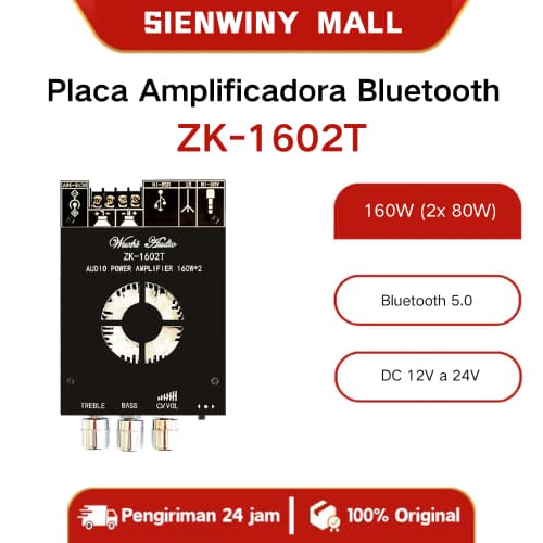 Placa Amplificadora Bluetooth WUZHI Zk-1602t 160w
