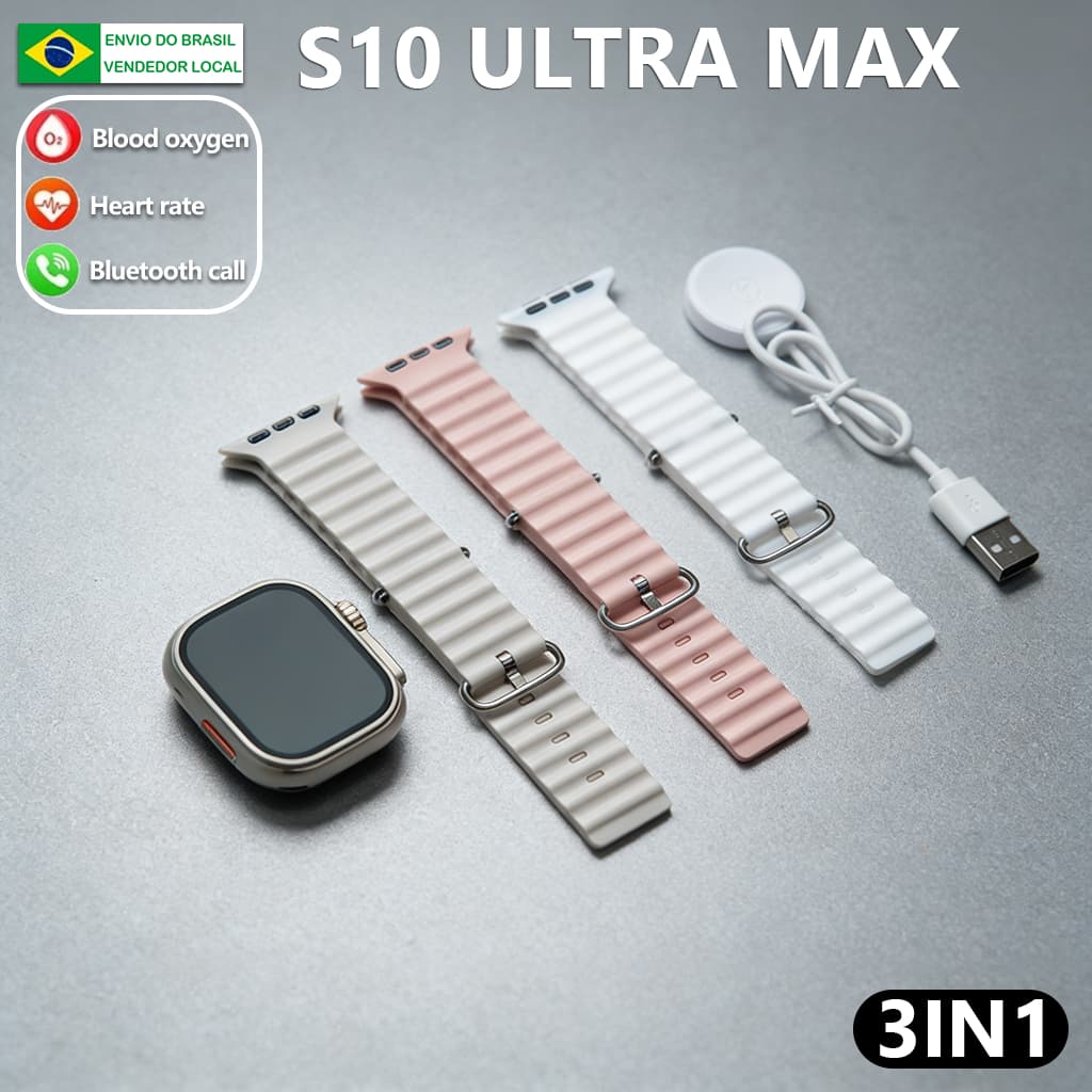 2026 Nova Série 10 Relógio S10 Ultra pro Smart Watch Esportivo Sem Fio À Prova D'água Chamadas Bluetooth