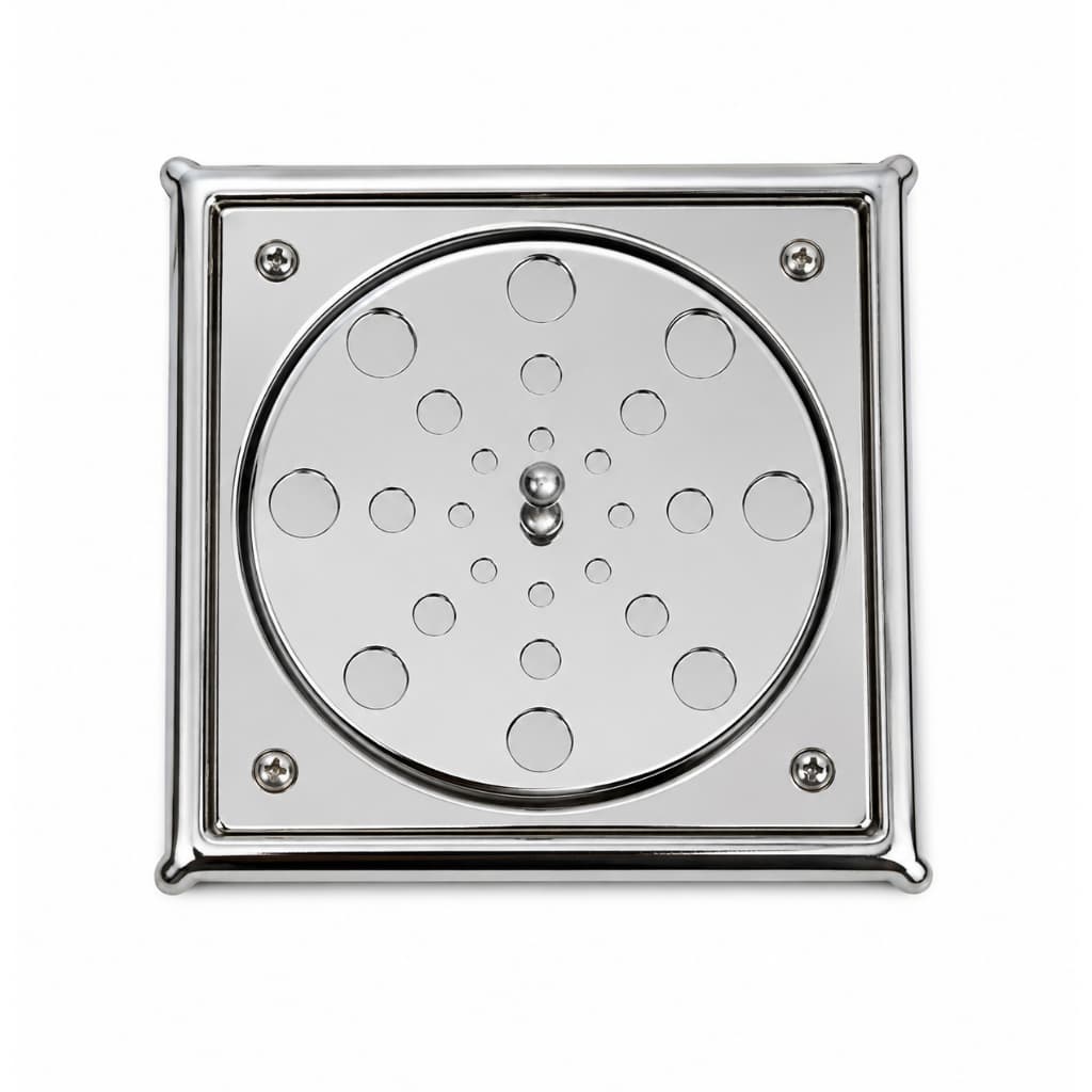 Grelha Ralo Inox Abre e Fecha Sistema Rotativo Anti Odor Redondo Quadrado
