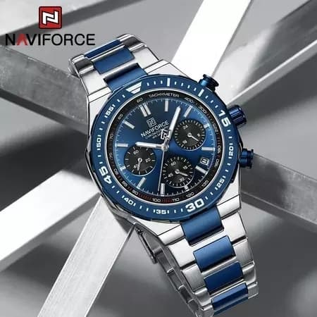 Relógio Masculino NAVIFORCE 8049 Movimento De Quartzo multi-Discagem Luminoso À Prova D'água