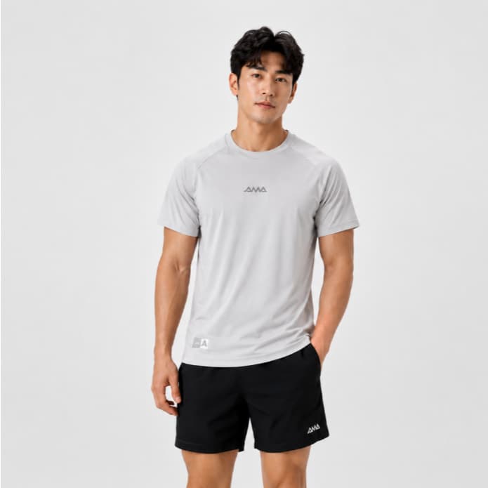Camiseta AMA Tech Masculina Dry Fit Esportiva Leve Confortável Treino Academia Beach Tennis Casual