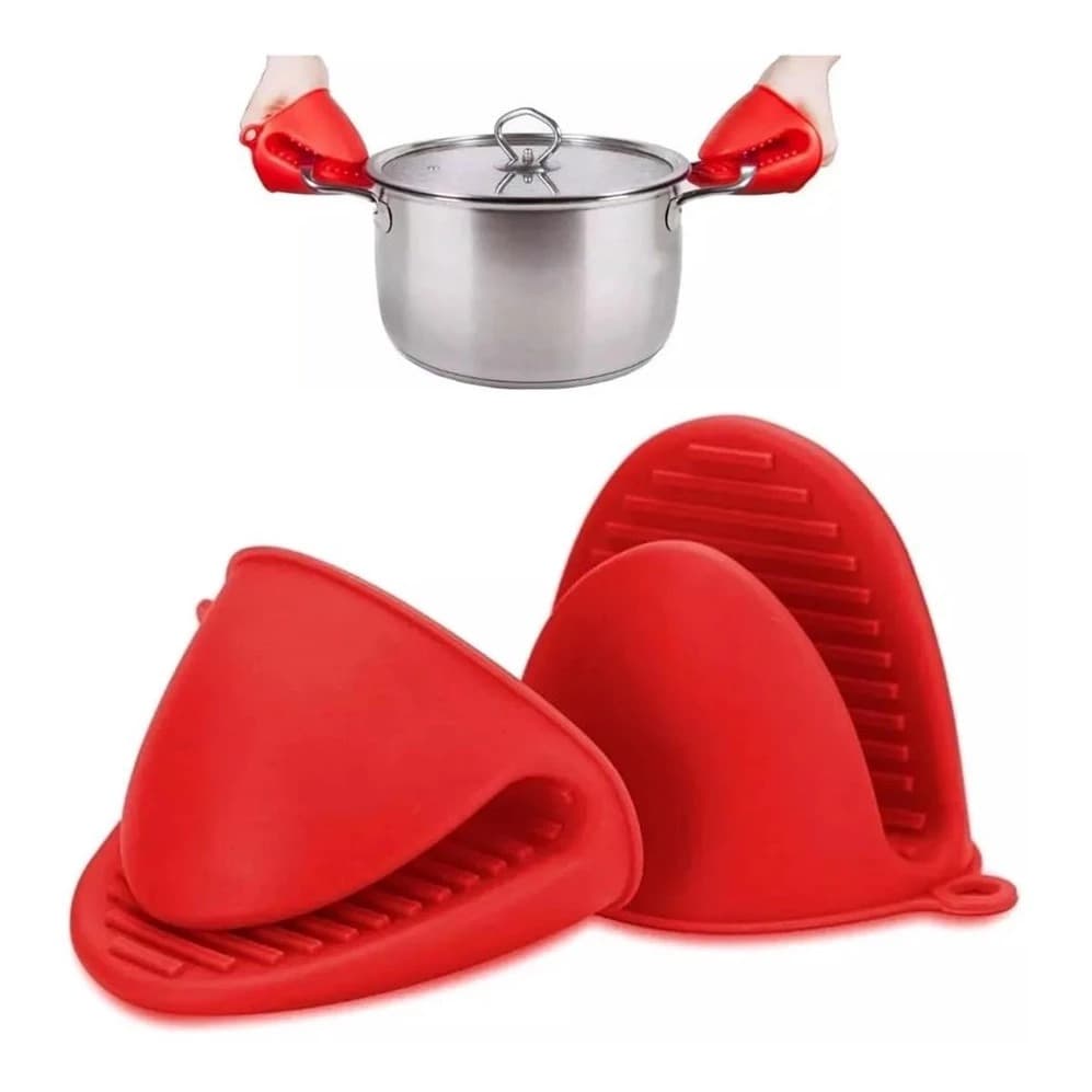 Kit 2 Pegador De Silicone Fornos Luva Térmica para Panelas proteção resistente-11031