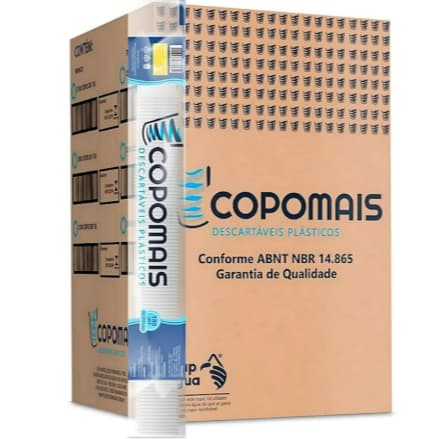 Caixa 2500 Copos Descartáveis 180ml Transparente Copomais