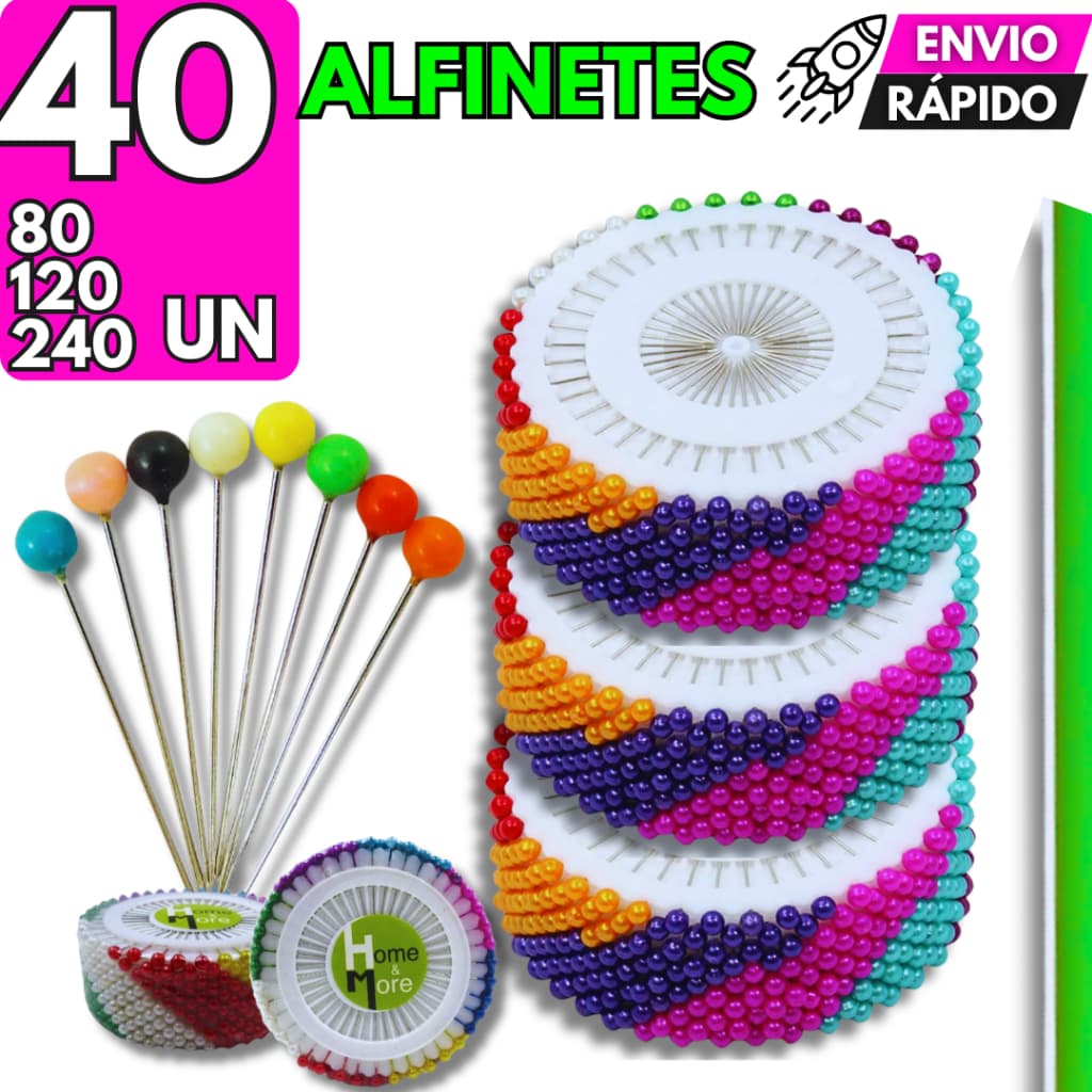 240/120/80/40 Alfinete Cabeça Colorida Para Costura Marcações Calça Barra Vestido